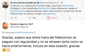 La pesista olímpica, Damaris Aguirre,