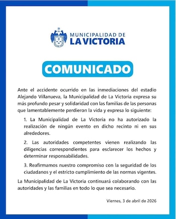 Municipalidad de La Victoria afirmó que no autorizó a Alianza Lima a realizar banderazo en Matute.