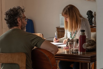 Un momento de la entrevista