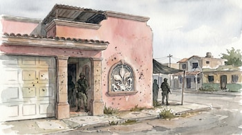 La ocupación de viviendas abandonadas ha abierto cuestionamientos legales sobre el uso de propiedades privadas por parte de fuerzas armadas. (Imagen ilustrativa generada con IA | Infobae México)