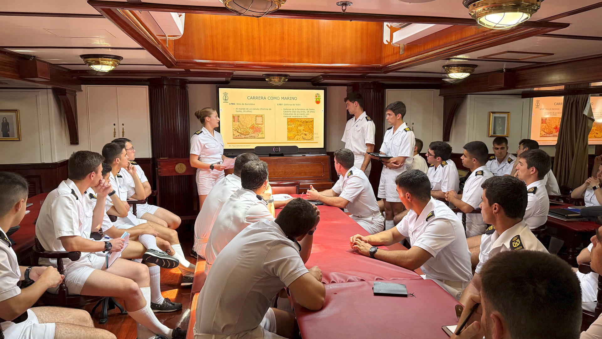 La princesa Leonor, a bordo