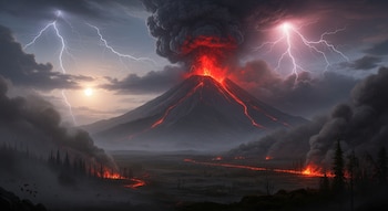 La erupción del volcán Samalas