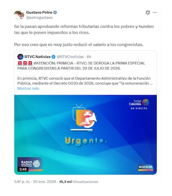 Con este mensaje en X,