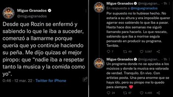 Los mensajes de Migue Granados