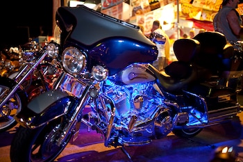 Una Harley en un rally