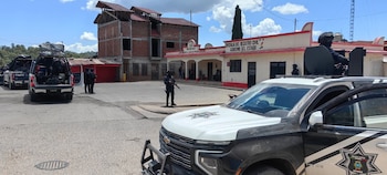 Elementos estatales cuidando la zona. Crédito: SSP Durango