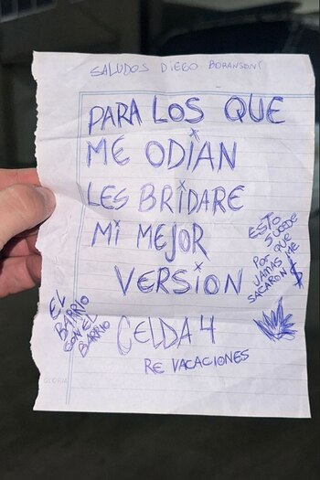 Uno de los mensajes de