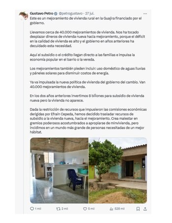 El presidente Gustavo Petro quiso