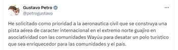 Gustavo Petro solicitó a la