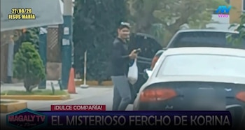 Magaly TV identifica a Enmanuel Parrado, el hombre que maneja la camioneta de Korina Rivadeneira. Captura: Magaly TV La Firme.