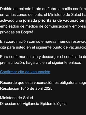 Correos apócrifos ofrecen vacunación falsa
