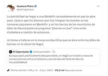 Gustavo Petro anuncia renta ciudadana para bandas delicuenciales