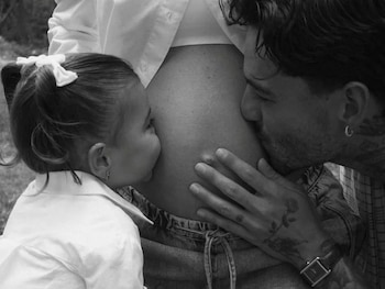 El nacimiento de Orión convirtió a París en hermana mayor, después de que la primera hija de Maluma y Susana Gómez naciera en marzo de 2024 - crédito maluma / Instagram