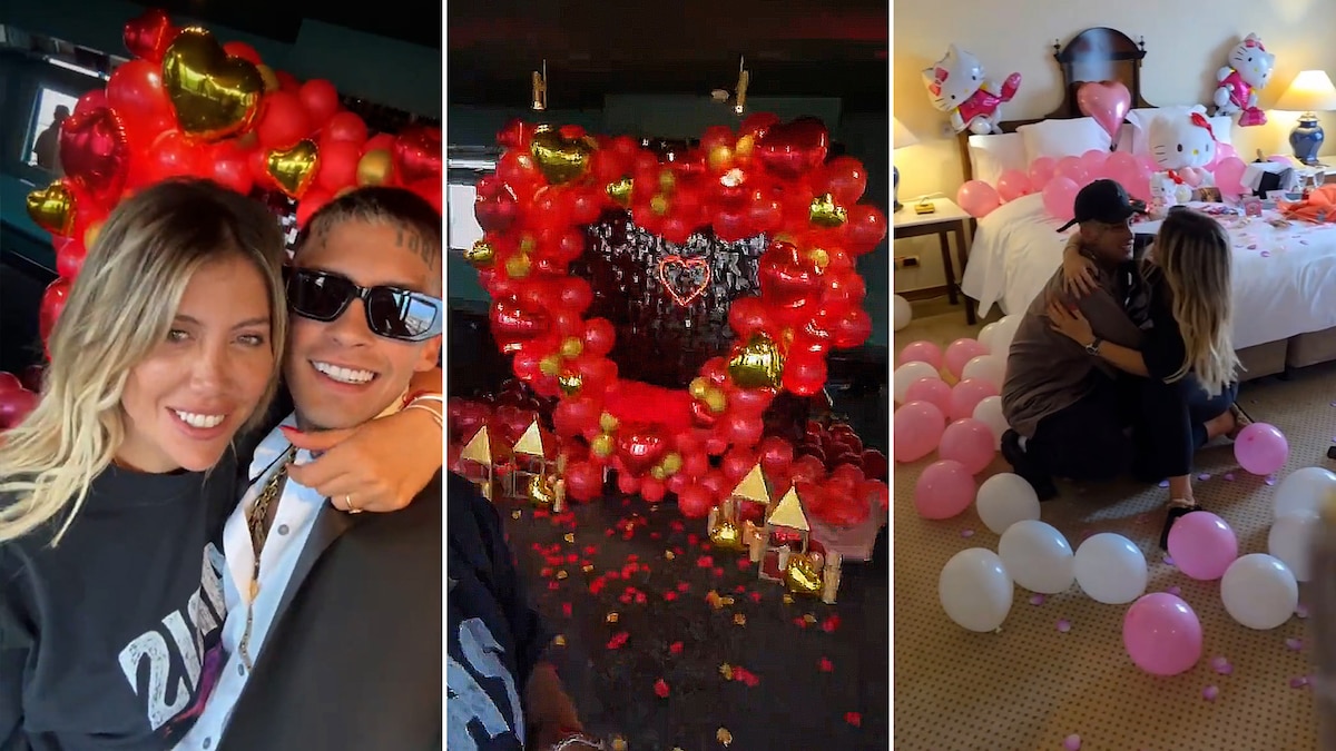 La romántica sorpresa de L-Gante a Wanda Nara en el Día de los Enamorados: “Estoy en shock”