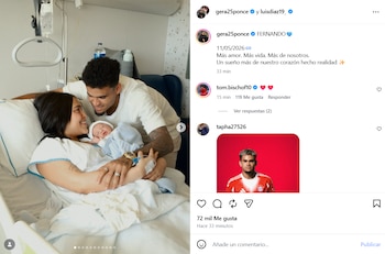 La pareja compartió el momento en redes con sus seguidores que felicitaron a la familia - crédito gera25ponce / Instagram
