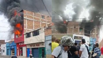 Las llamas consumieron tres pisos