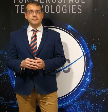 El ingeniero Fernando Lasagni en el Foro Espacial de EEUU