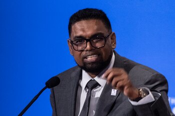 El presidente de Guyana, Irfaan