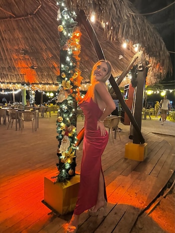 Desde Aruba, Evangelina se lució