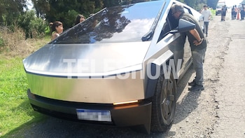 Babry Franco chocó con el Tesla