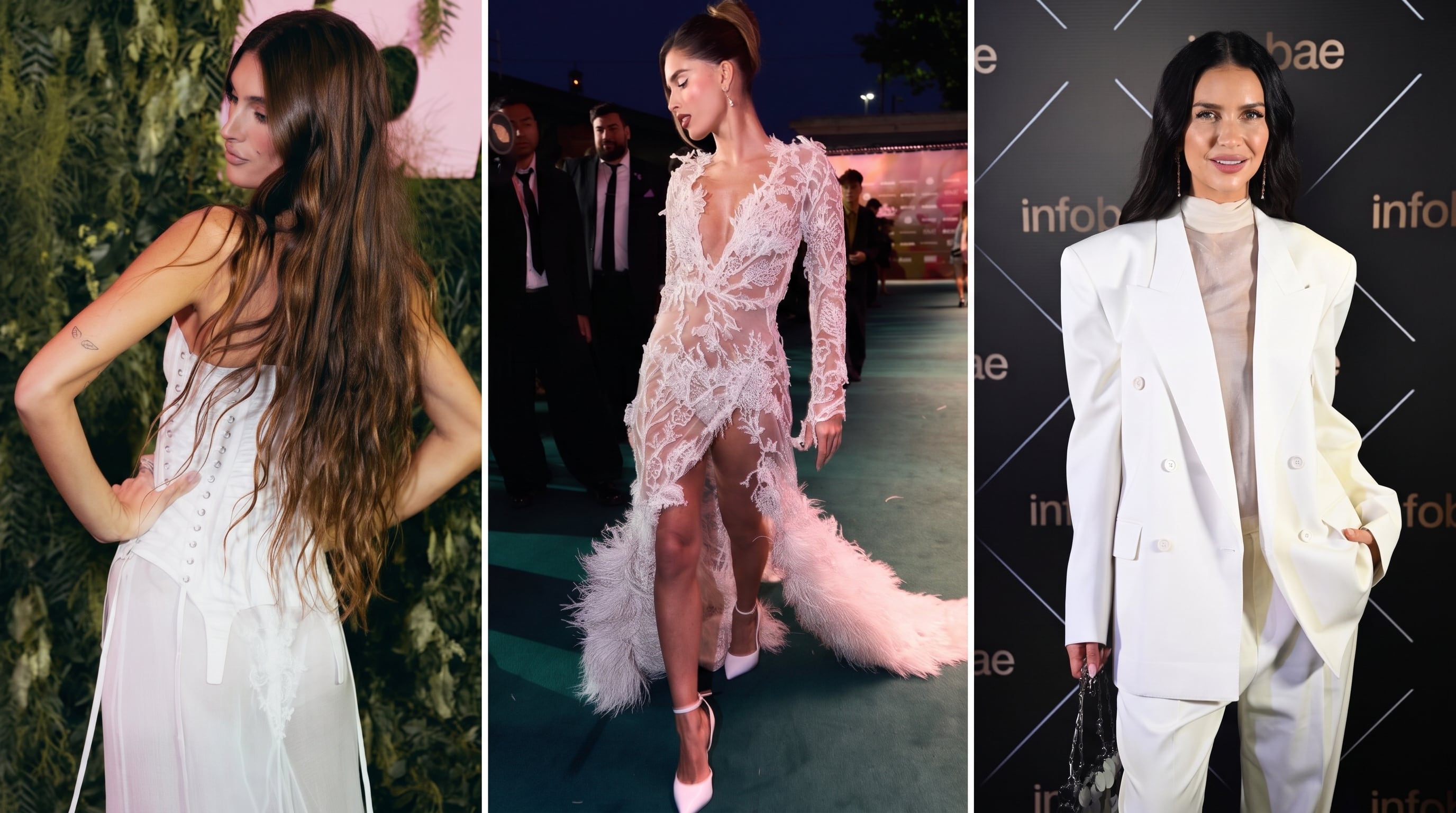 Los vestidos transparentes y las piezas de encaje trasladaron las referencias lenceras a la alfombra de los Premios Ídolo 2026