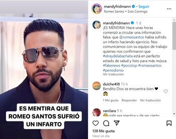 Romeo Santos se pronunció sobre