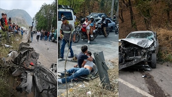 Guatemala: Un choque múltiple en Amatitlán deja varios heridos y obliga a cerrar los carriles hacia el sur del país en la ruta al Pacífico
