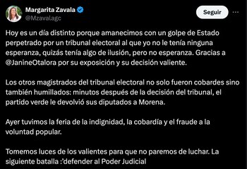 Margarita Zavala emitió mensaje contra
