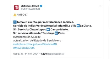 (X/ @MetrobusCDMX)