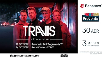 Travis se presentará el 12 de octubre en el Escenario GNP Seguros de Monterrey y el 14 de octubre en el Pepsi Center WTC de Ciudad de México (Ocesa)