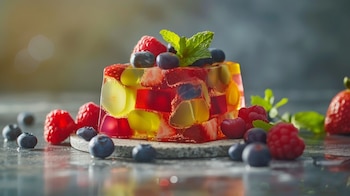 Gelatina tutti frutti, perfecta para