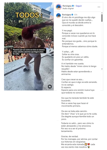 Flor Vigna compartió una profunda