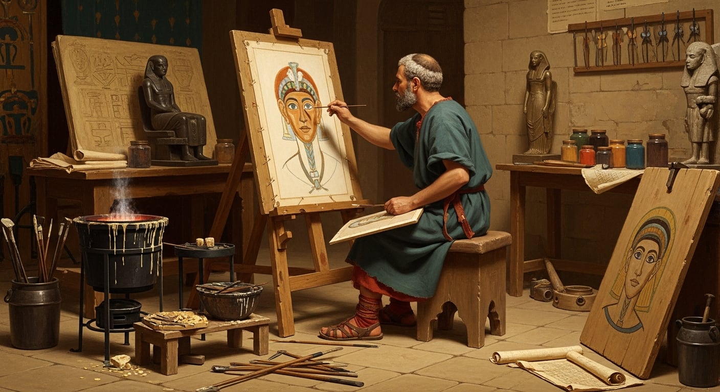 Una pintura circular del siglo II, recuperada luego de tres semanas de trabajo conjunto entre conservadores de El Cairo y Roma, abre el camino para que la colección debute en Europ - (Imagen Ilustrativa Infobae)