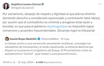 La senadora se despachó contra