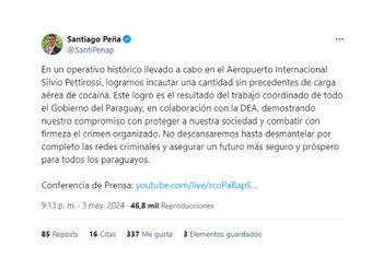 El mensaje de Santiago Peña