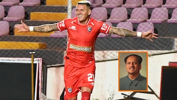 La publicación de Cienciano que duró pocos minutos: Carlos Garcés fue retratado en el meme inspirado en Kylian Mbappé y Mao Zedong