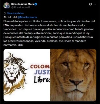 El presidente de Colombia Justa