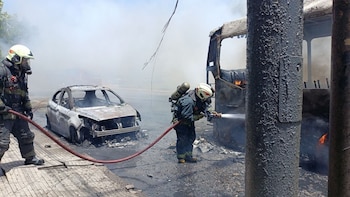 Se incendió un colectivo de