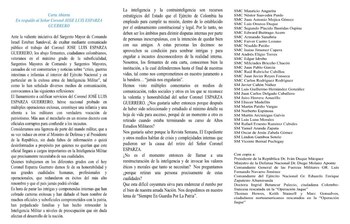 Carta de apoyo ante salida