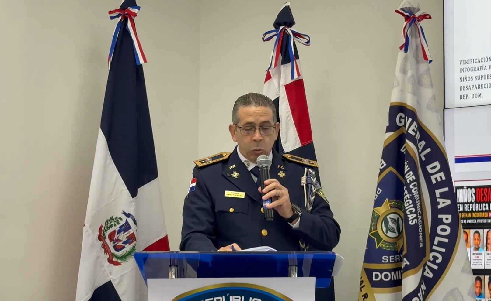 La Policía Nacional aclaró que en el periodo 2024-2026 solo se registran dos expedientes activos de menores en el país (Cortesía: @PoliciaRD).