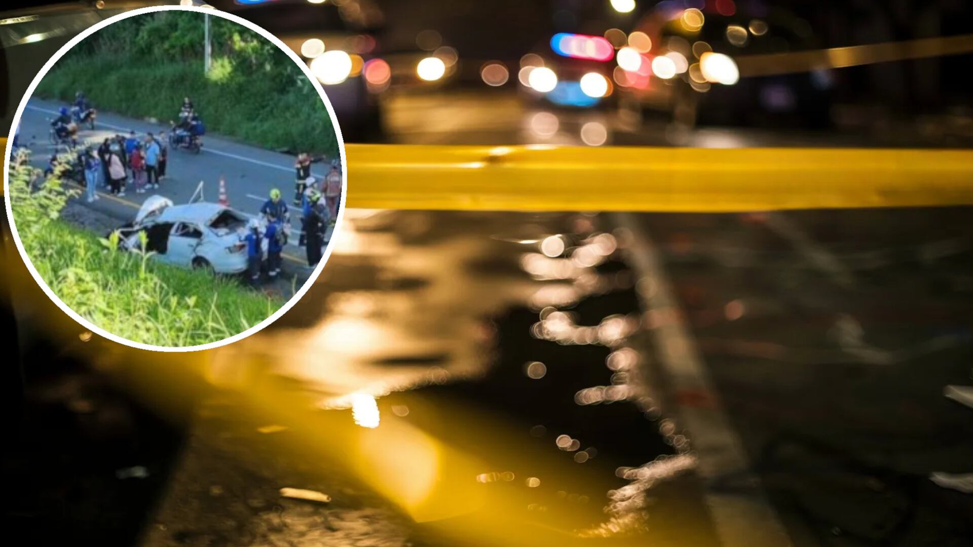 Accidente en la vía Santa Fe de Antioquia - Medellín dejó tres personas muertas y una más herida. (Crédito: Infobae / @DenunciasAntio2 / X)