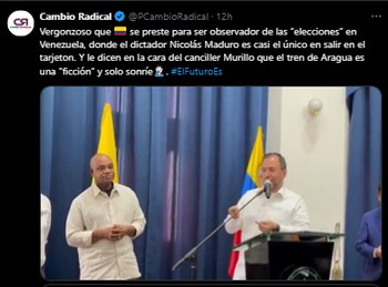 El partido Cambio Radical también se pronunció sobre la polémica invitación a Colombia en elecciones en Venezuela - crédito @PCambioRadical/X