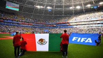 Soccer Football - World Cup - Round of 16 - Brazil vs Mexico - Samara Arena, Samara, Russia - July 2, 2018 General view before the match REUTERS/Dylan Martinez