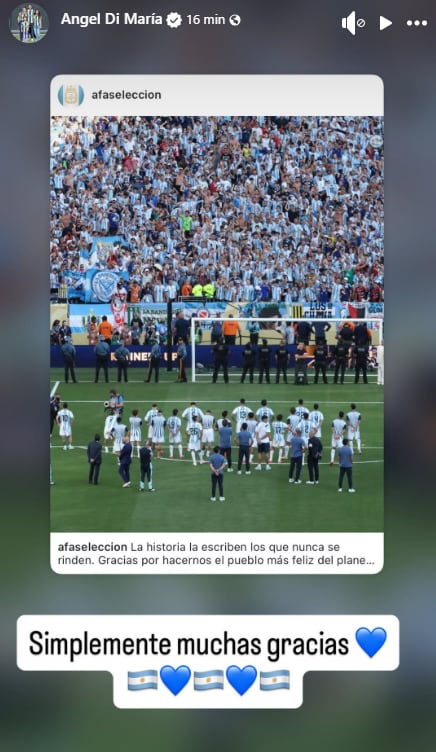 El rosarino fue parte de los títulos de la Scaloneta, la Copa América 2021, la Finalissima 2022 y el Mundial de Qatar 2022, y ahora celebra a sus excompañeros desde las redes