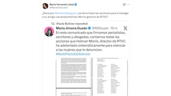 María Fernanda Cabal pidió que las investigaciones por denuncias de acoso en medios incluyan también a RTVC - crédito @MariaFdaCabal/ X