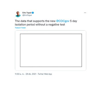 Tweet del reconocido médico estadounidense