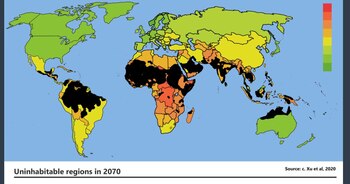 Países que quedarían inhabitables por