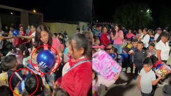 Pelotas entregadas por Lady Camones