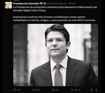 Este fue el escueto mensaje