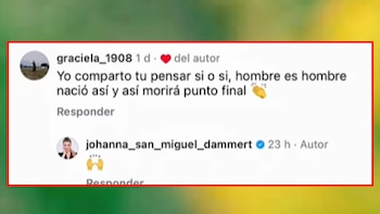 Johanna San Miguel le da